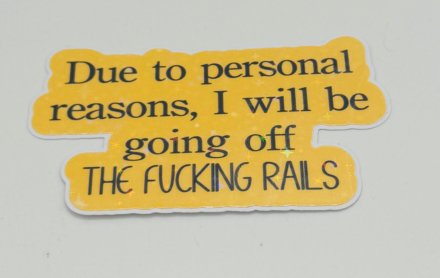 Going Off the Rails Sticker