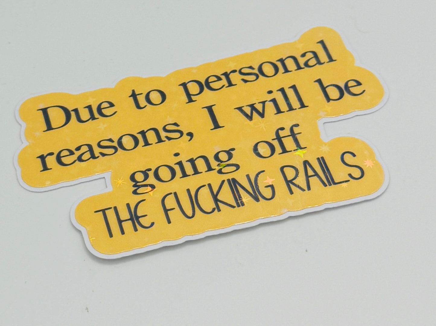 Going Off the Rails Sticker