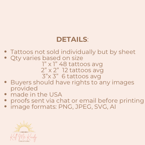 Custom Made Temporary Tattoos