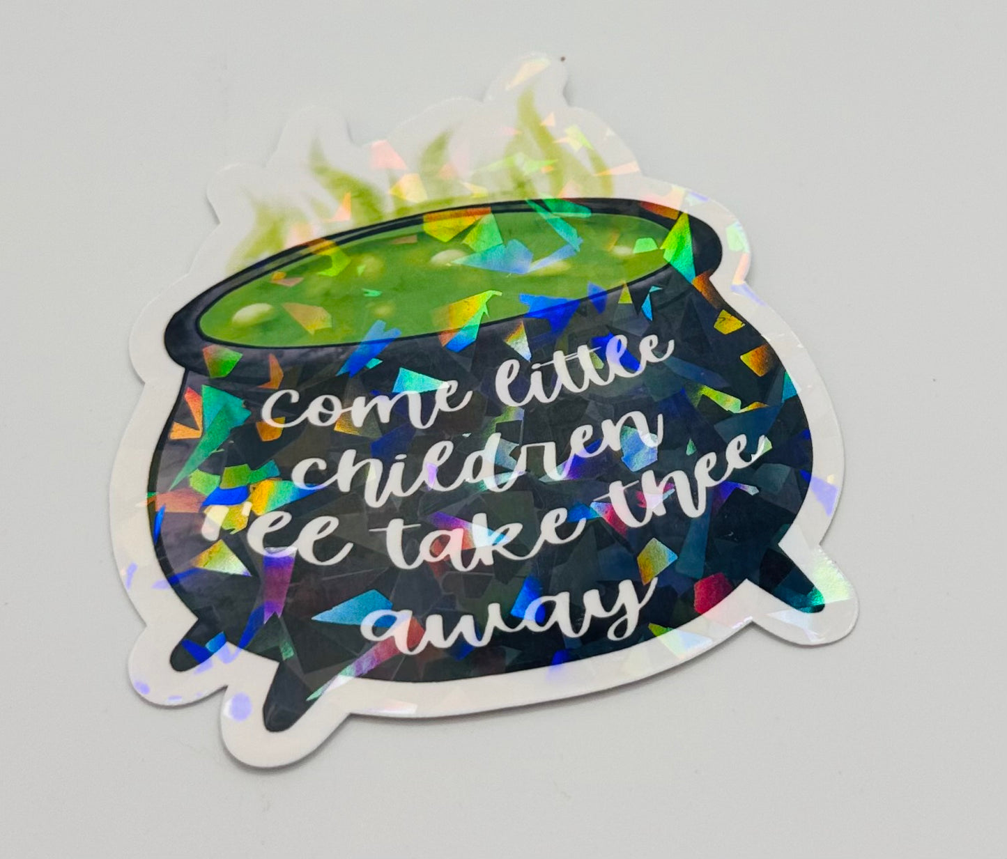 Come Little Children Holographic Sticker