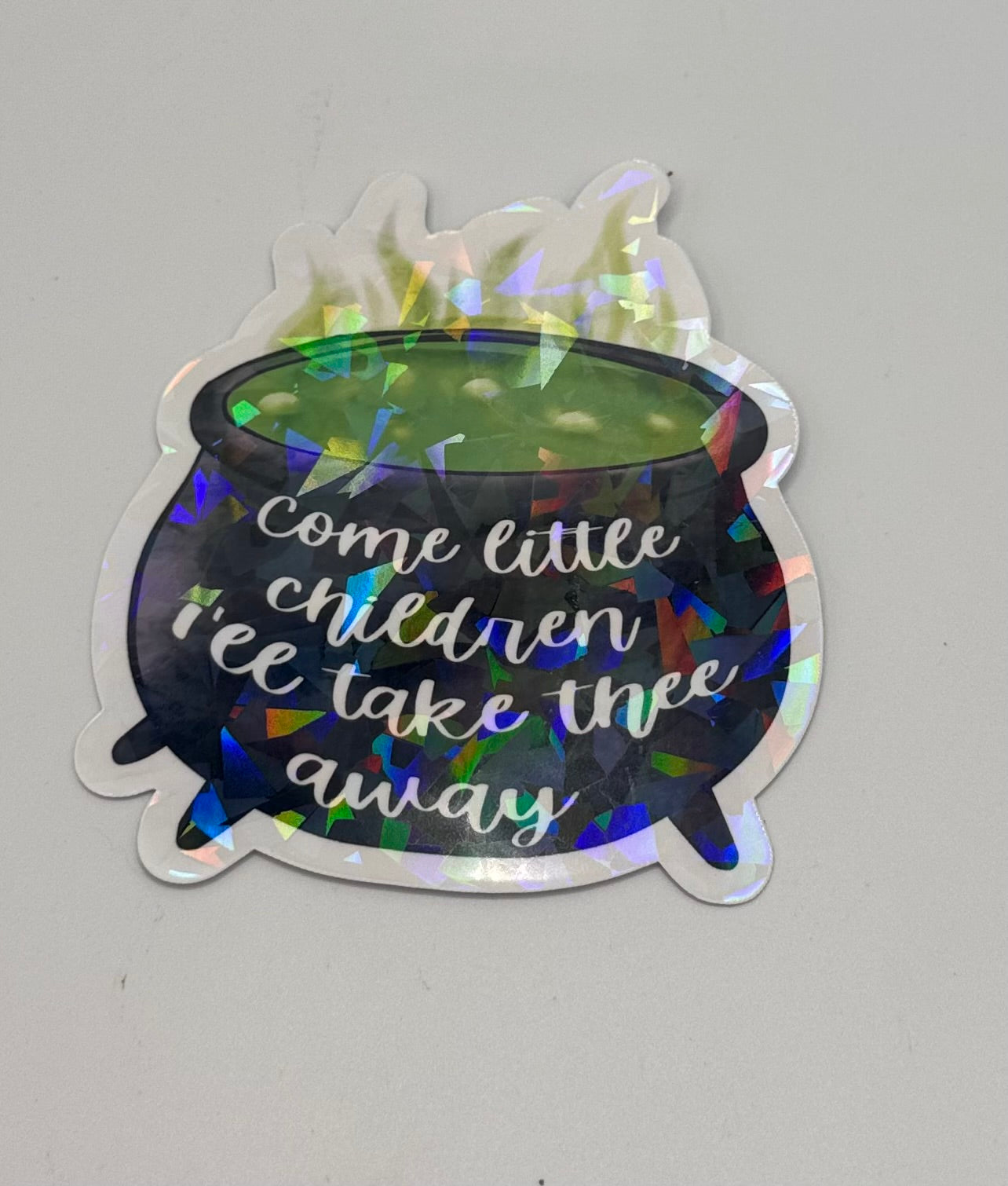 Come Little Children Holographic Sticker