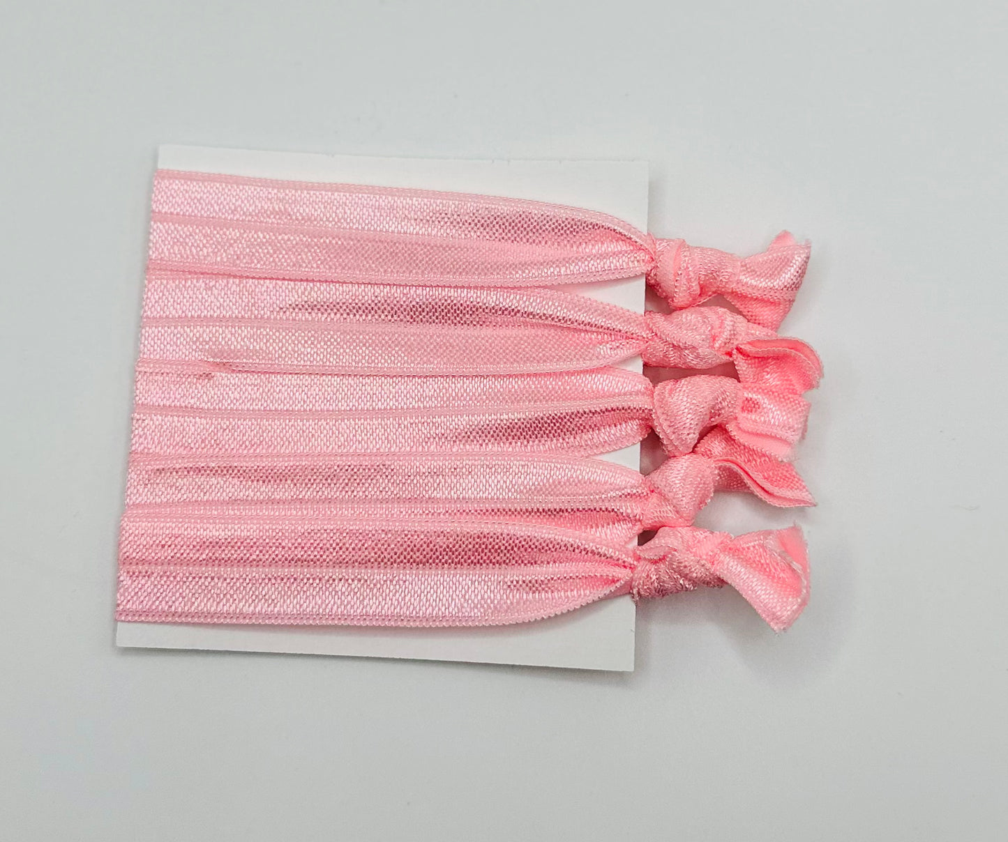 Solid Color Elastic Hair Ties, Set of 5