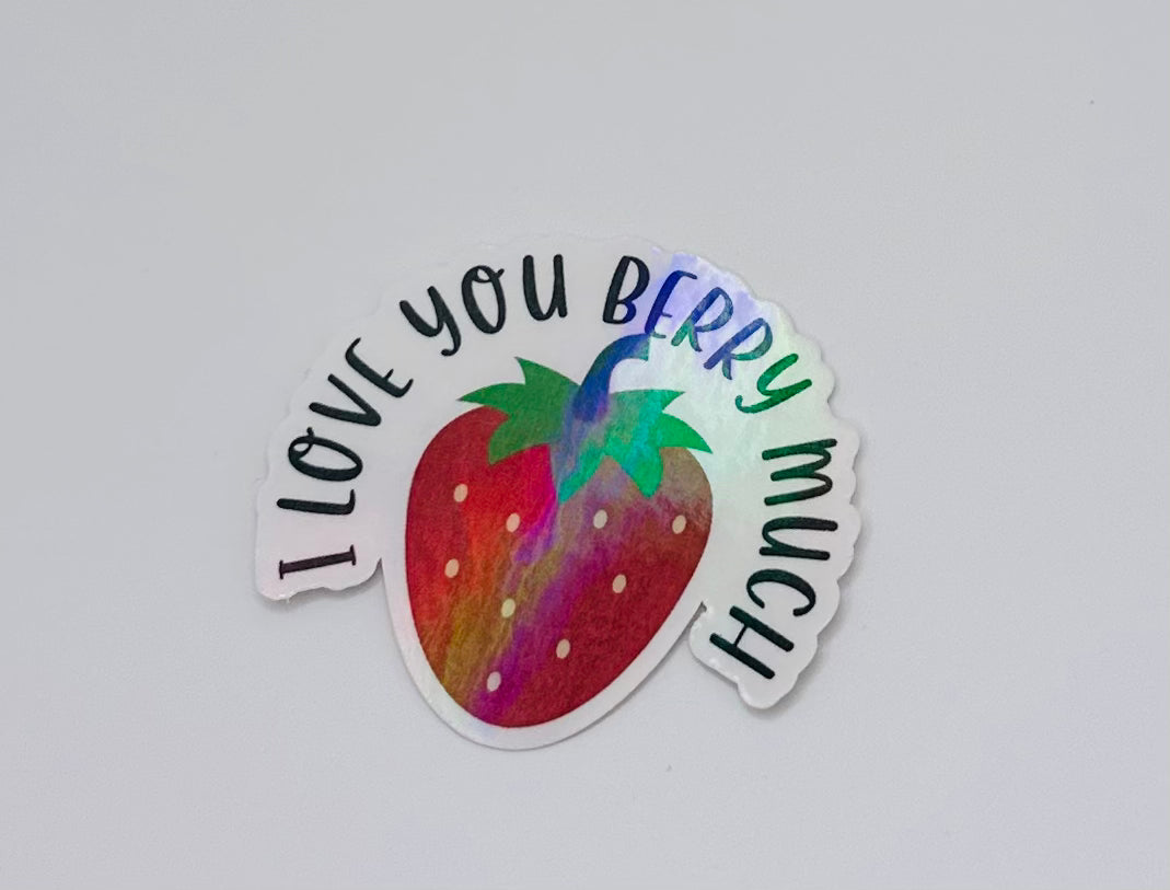 I Love You Berry Much Sticker