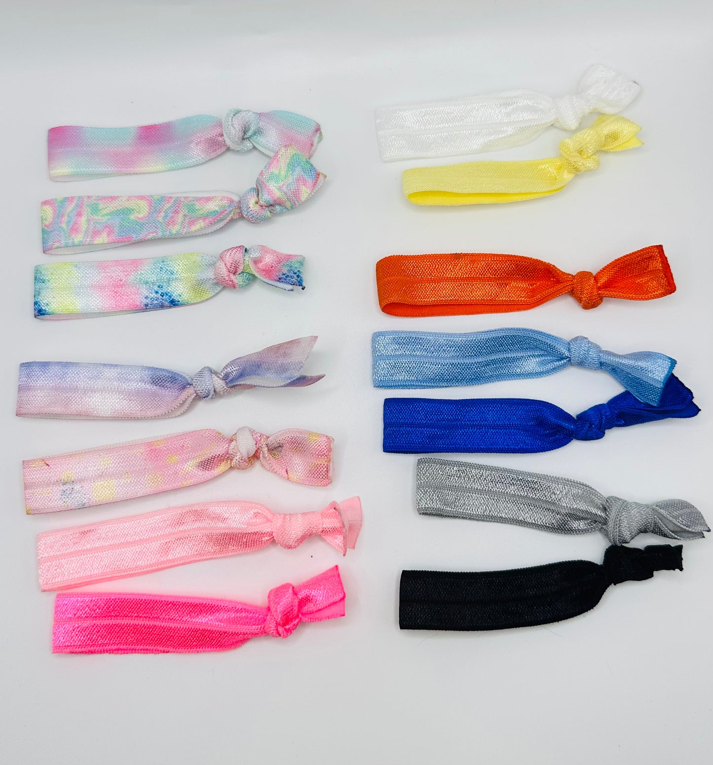 Solid Color Elastic Hair Ties, Set of 5