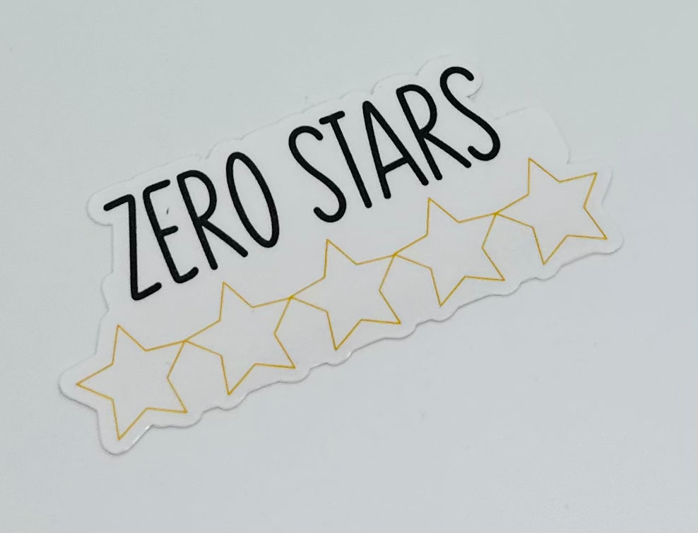 Zero Stars Sticker