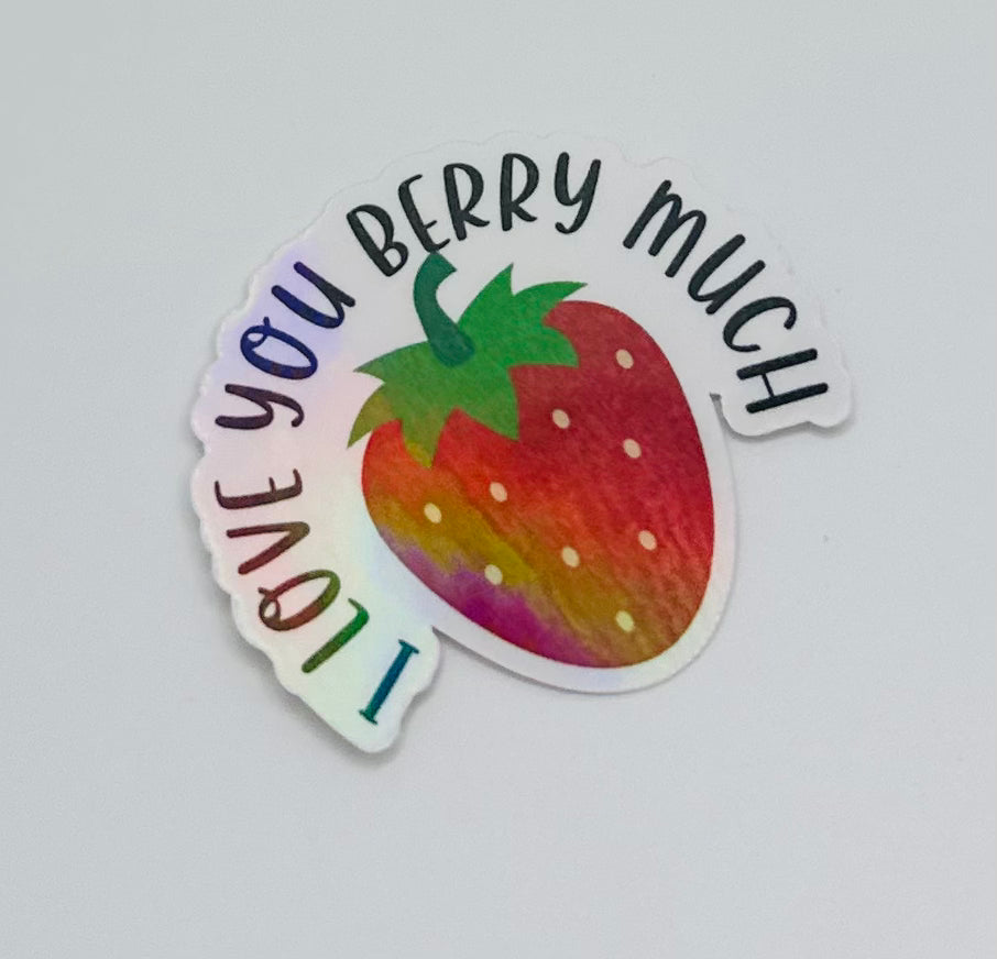 I Love You Berry Much Sticker