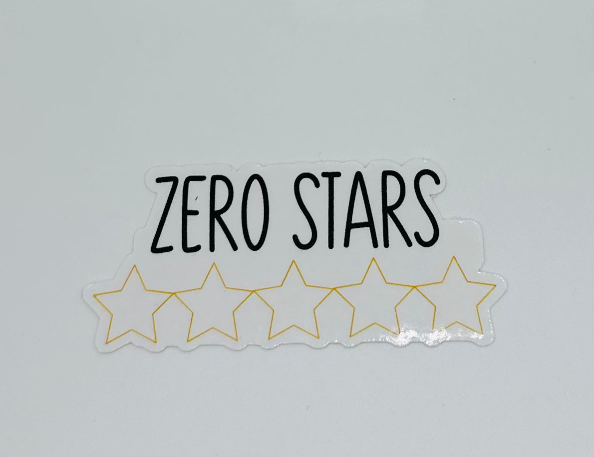 Zero Stars Sticker