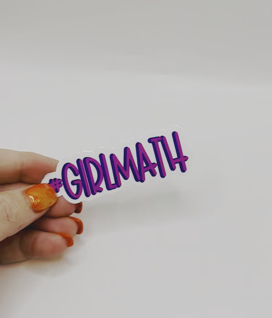 Girl Math Sticker